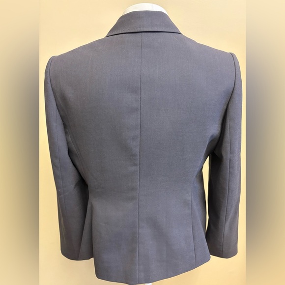 Anne Klein Grey 1 Button Blazer Notched Lapels Tailored Fit women's size 12 - Picture 4 of 9